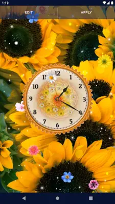 Flower Blossoms Spring Clock android App screenshot 0