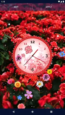 Flower Blossoms Spring Clock android App screenshot 1