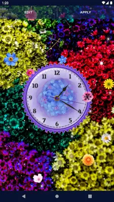 Flower Blossoms Spring Clock android App screenshot 4